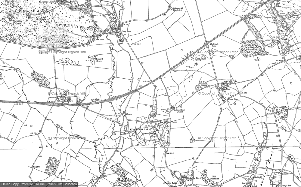 Old Map of Outwoods, 1880 - 1900 in 1880