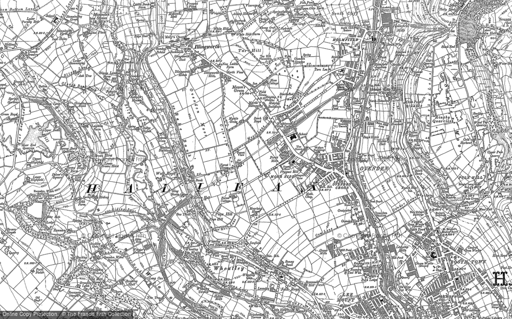 Old Map of Ovenden, 1891 - 1893 in 1891