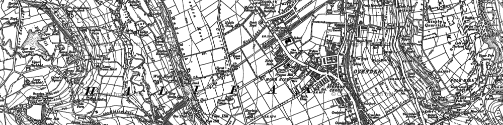 Old map of Ovenden in 1891