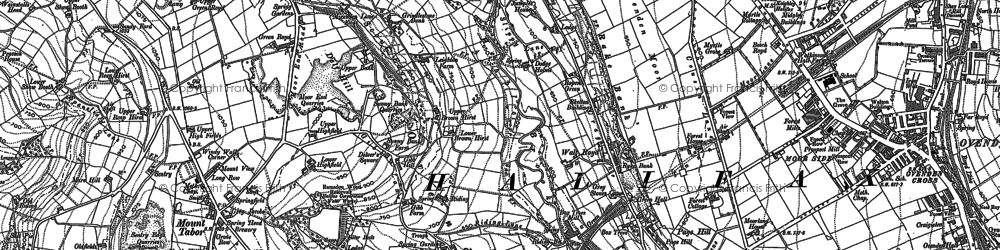 Old map of Ovenden Wood in 1892