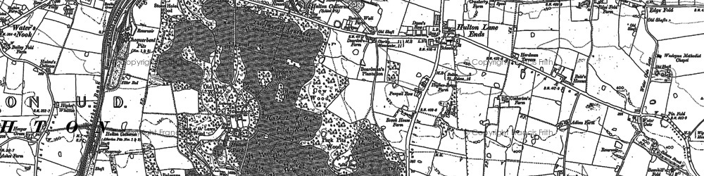 Old map of Fernhill Gate in 1891