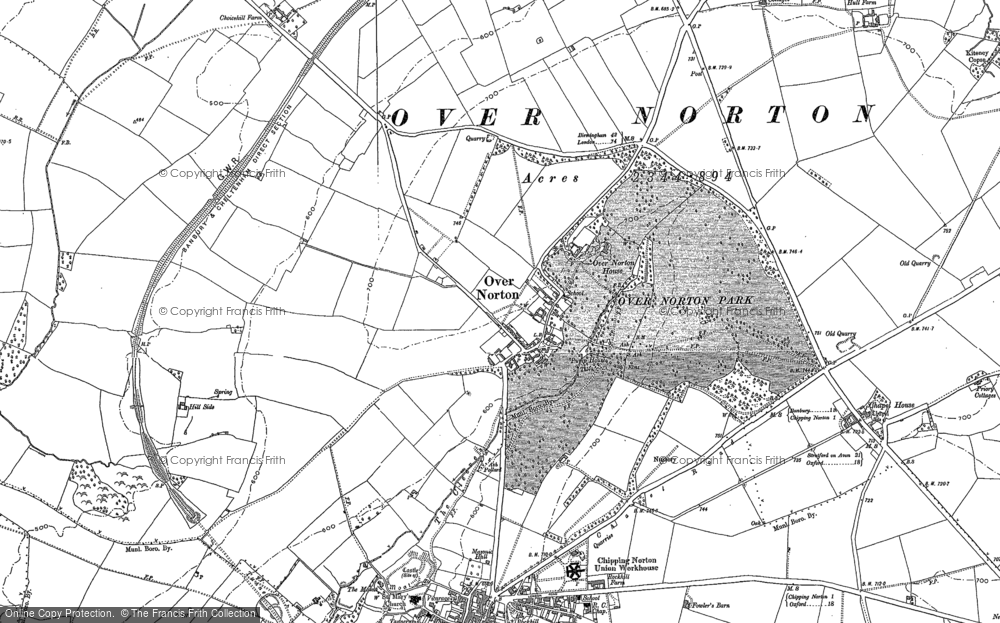 Old Map of Over Norton, 1898 in 1898