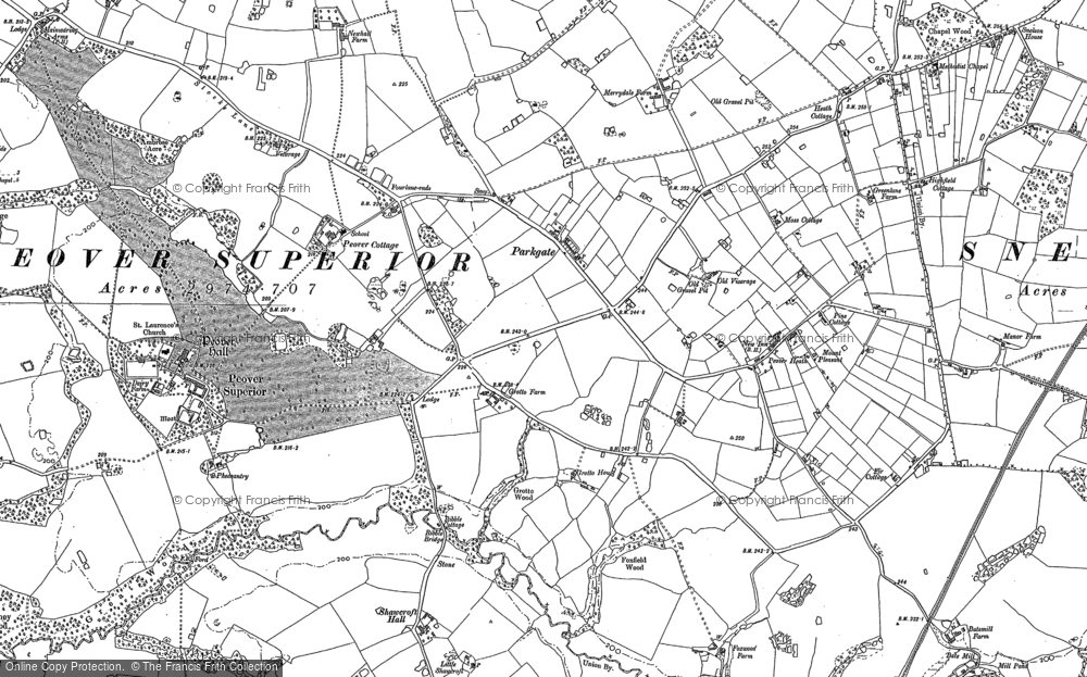 Old Map of Over Peover, 1897 in 1897