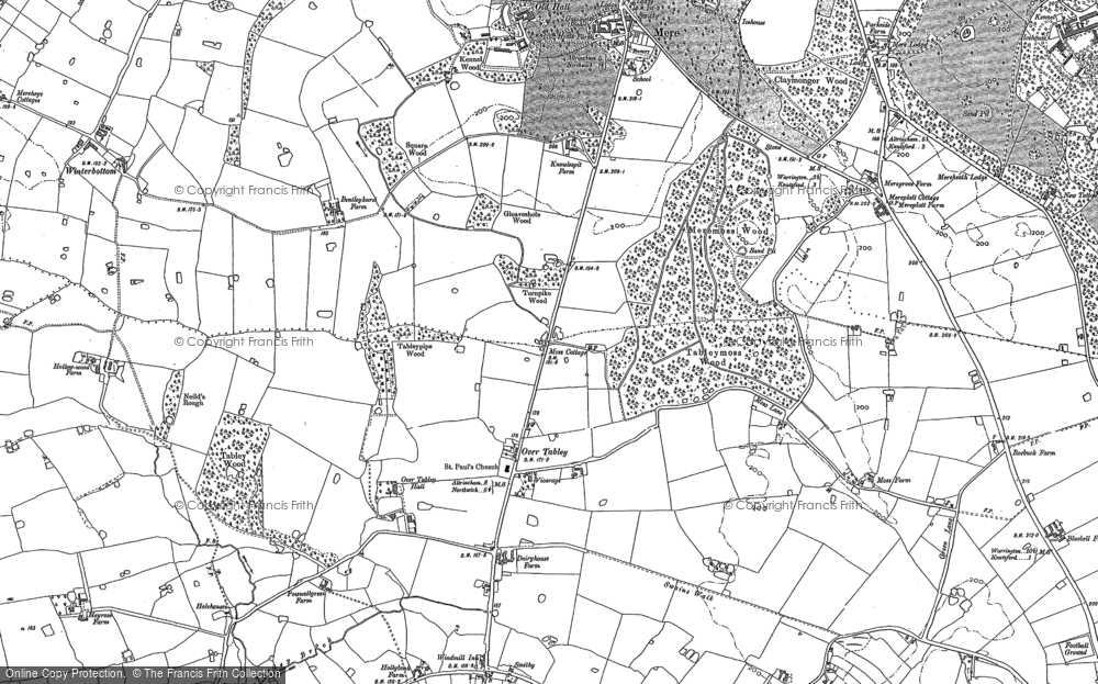Old Map of Historic Map covering Tabley Hill in 1897