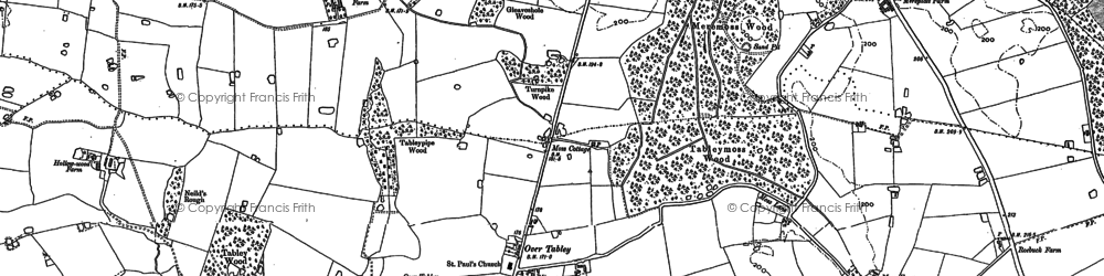 Old map of Over Tabley in 1897