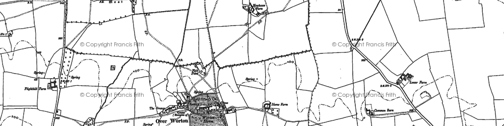 Old map of Worton Ho in 1898
