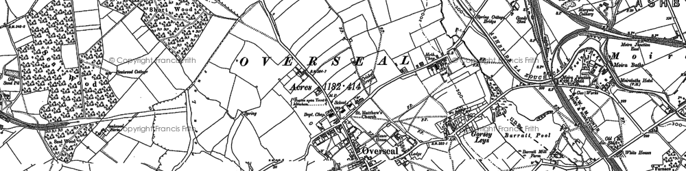 Old map of Overseal in 1900