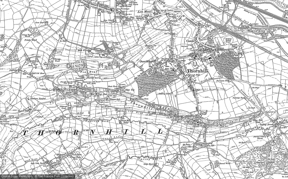 Old Map of Historic Map covering Fox Royd in 1892
