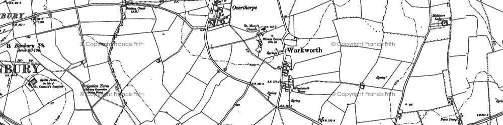 Old map of Overthorpe in 1898