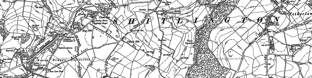 Old map of Overton in 1890