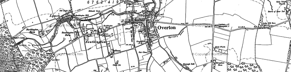 Old map of Overton in 1894