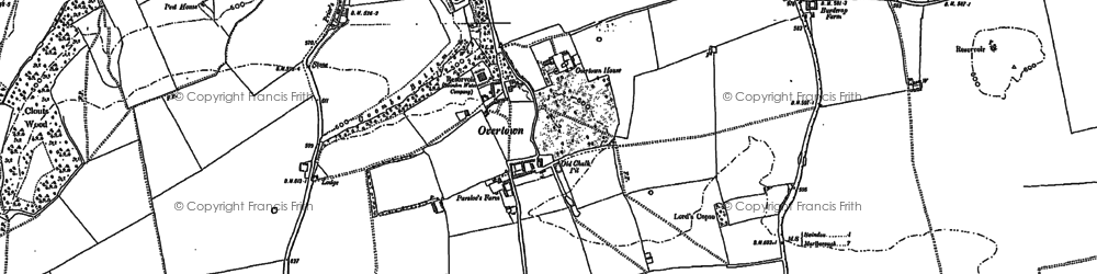 Old map of Burderop Hackpen in 1899