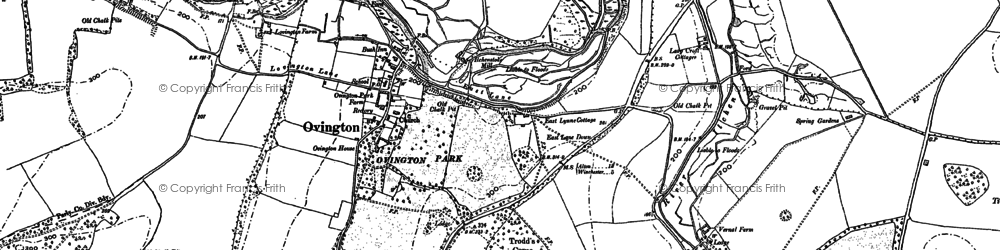 Old map of Ovington in 1895