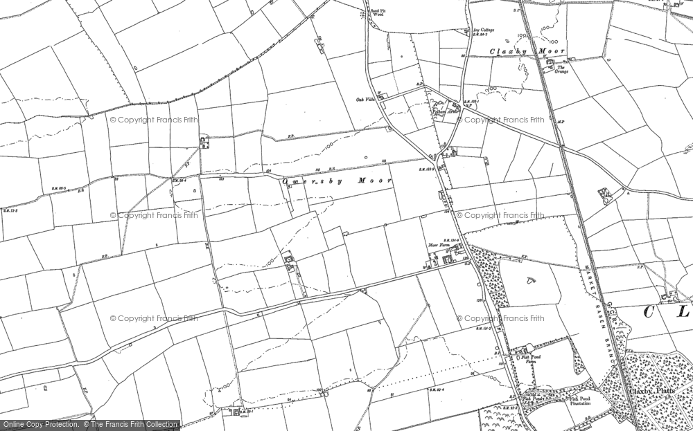 Old Map of Owersby Moor, 1886 in 1886