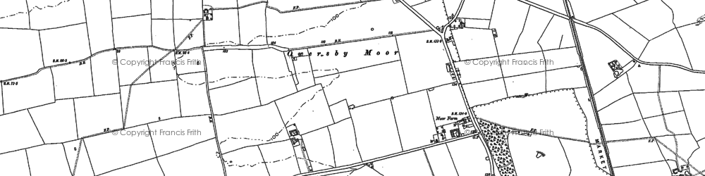 Old map of Owersby Moor in 1886