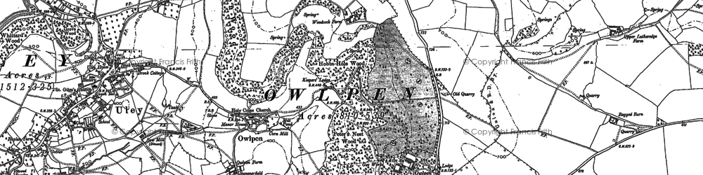 Old map of Woodcock in 1882