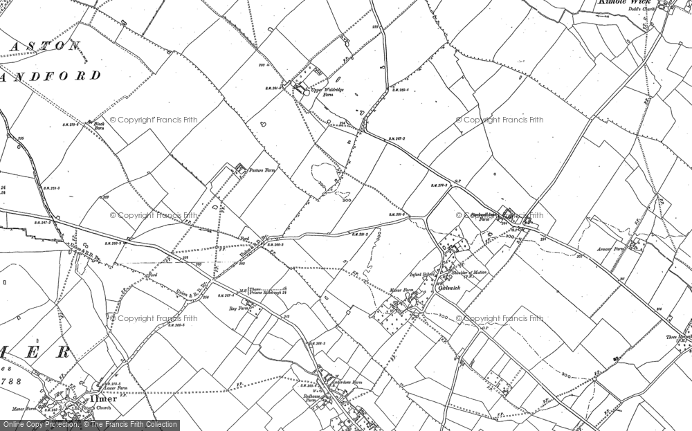 Old Map of Historic Map covering Chadwell Hill in 1897