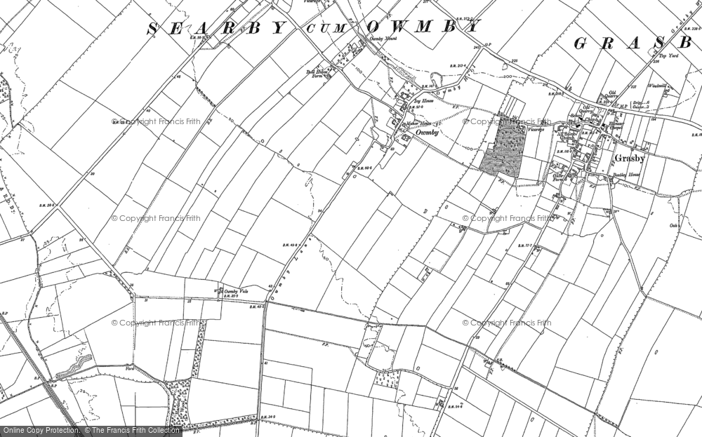 Old Map of Owmby, 1886 in 1886