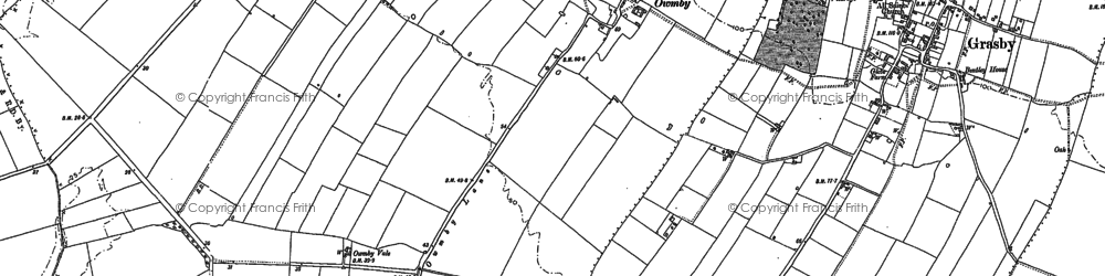 Old map of Owmby in 1886