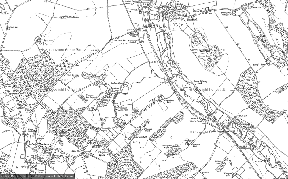 Old Map of Ownham, 1898 - 1899 in 1898