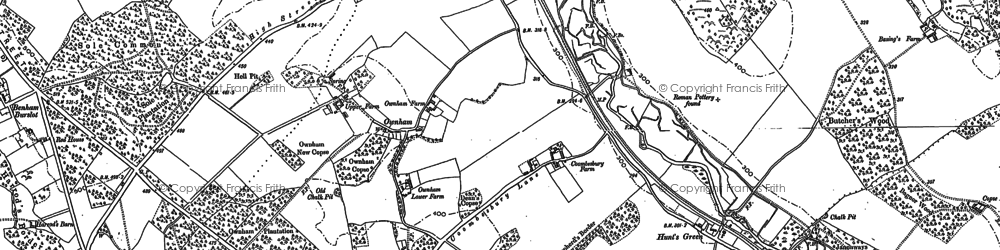 Old map of Ownham in 1898