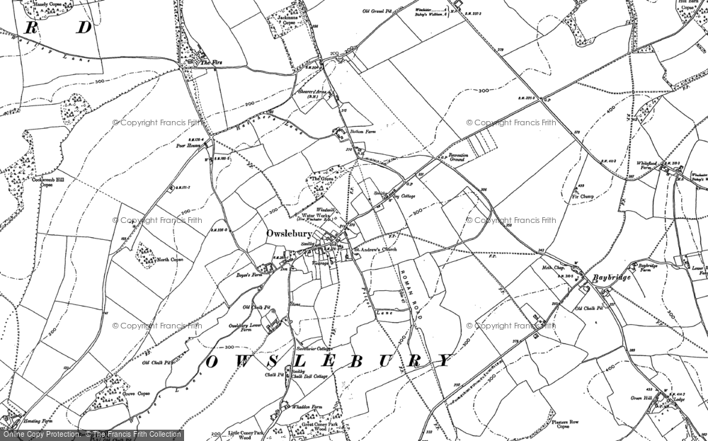 Old Map of Owslebury, 1895 in 1895