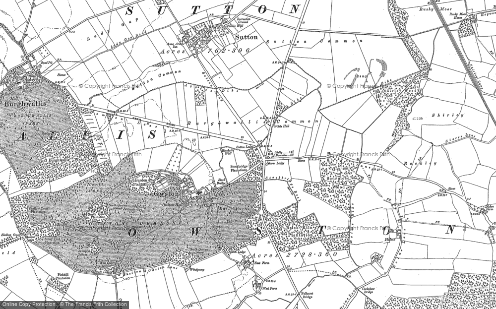 Old Map of Owston, 1891 in 1891