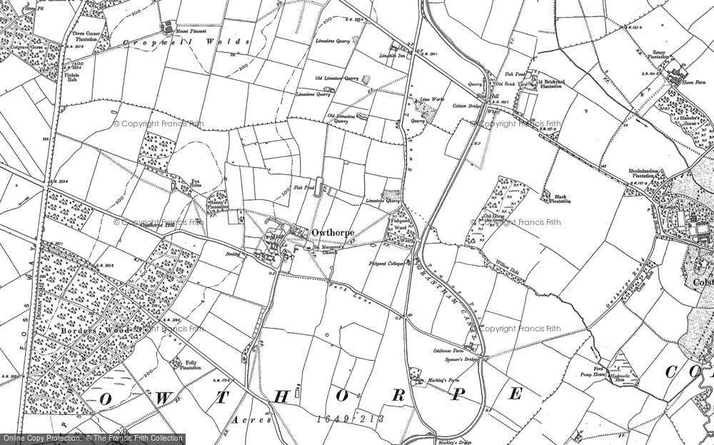 Old Map of Historic Map covering Wynnstay Wood in 1899