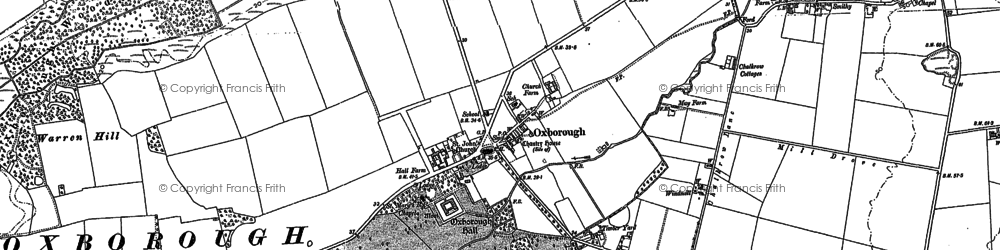 Old map of Borough Fen in 1879