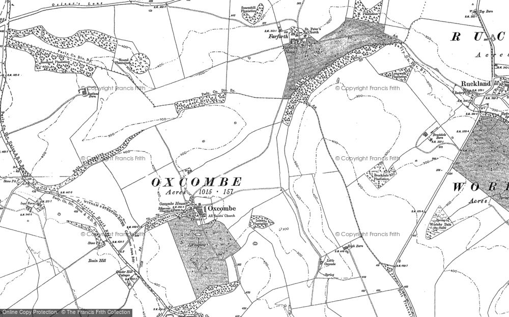 Old Map of Oxcombe, 1887 - 1888 in 1887