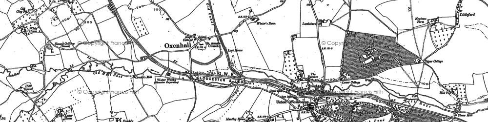 Old map of Oxenhall in 1882