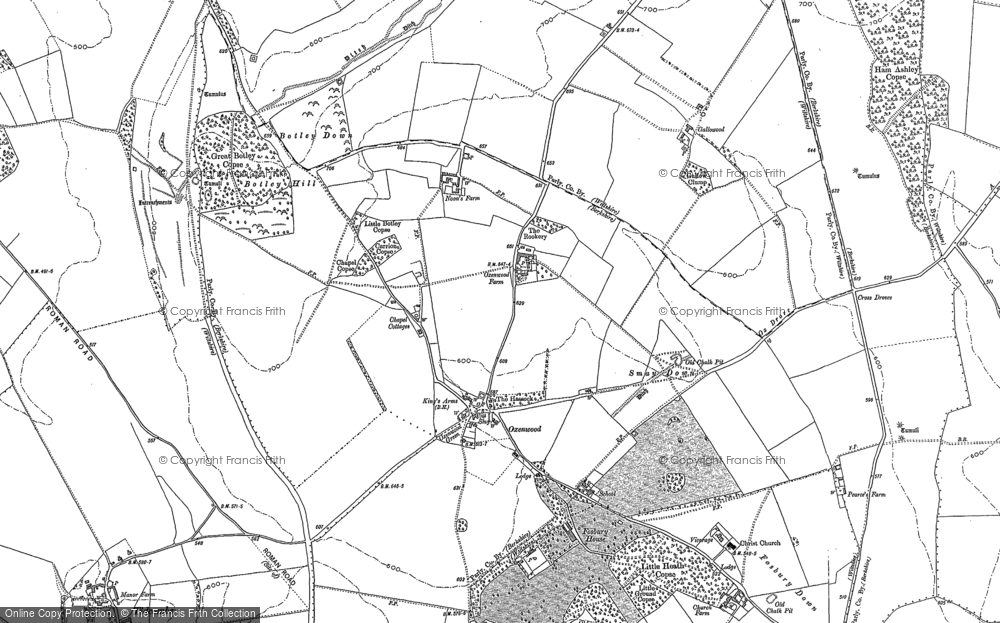 Old Map of Oxenwood, 1909 - 1922 in 1909