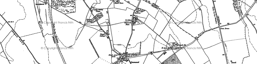 Old map of Oxenwood in 1909