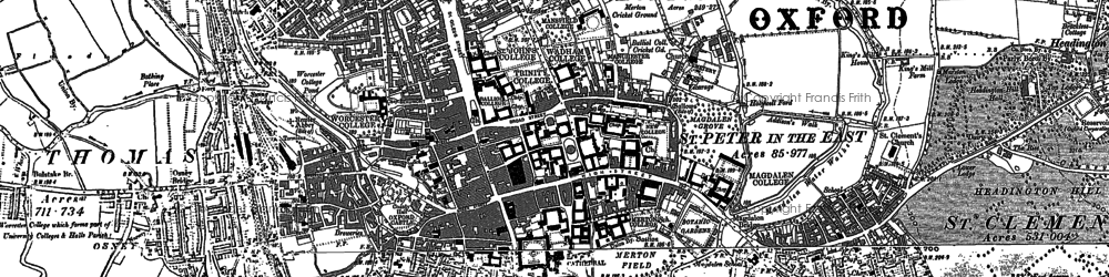 Old map of Osney in 1898