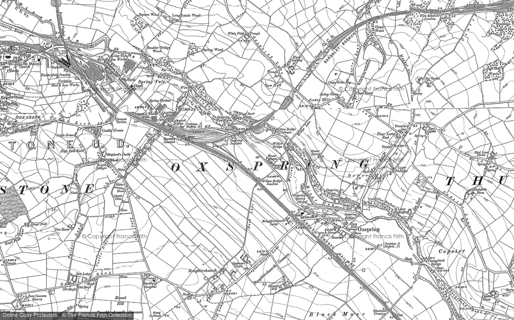 Old Map of Oxspring, 1891 in 1891