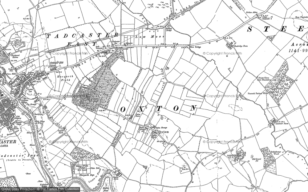 Old Map of Oxton, 1891 in 1891
