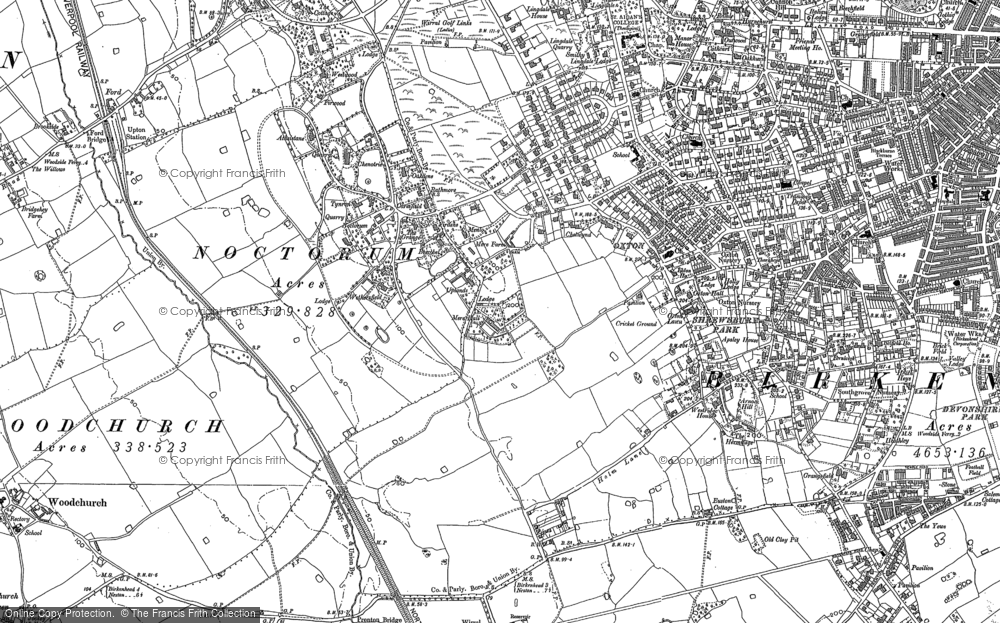 Old Map of Oxton, 1909 in 1909