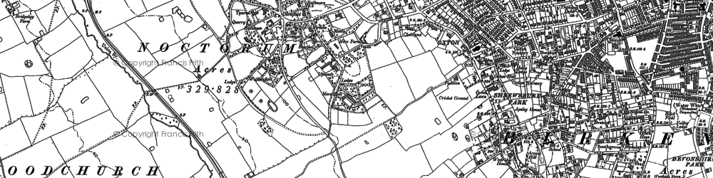 Old map of Oxton in 1909