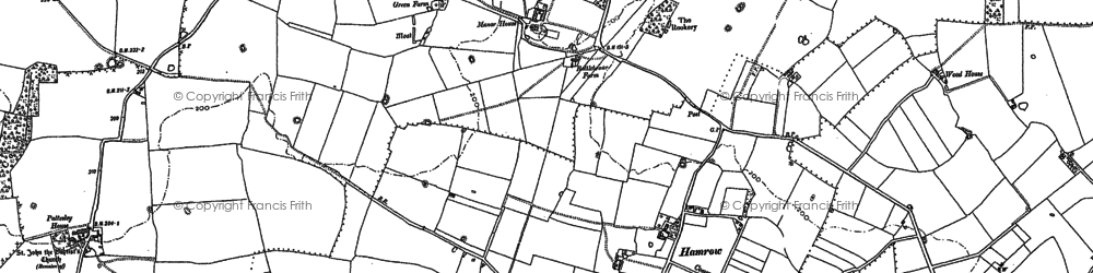 Old map of Oxwick in 1885