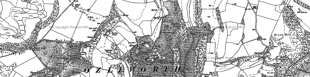 Old map of Ozleworth in 1881