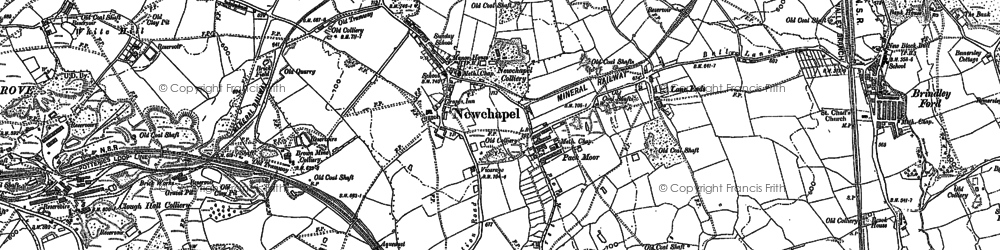 Old map of Great Chell in 1878