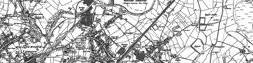 Old map of Bottoms Resr in 1897