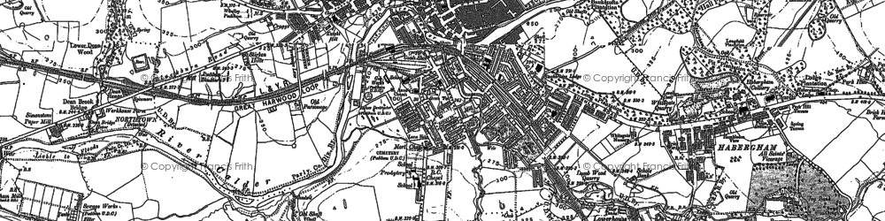 Old map of Bawthorpe Hall in 1891