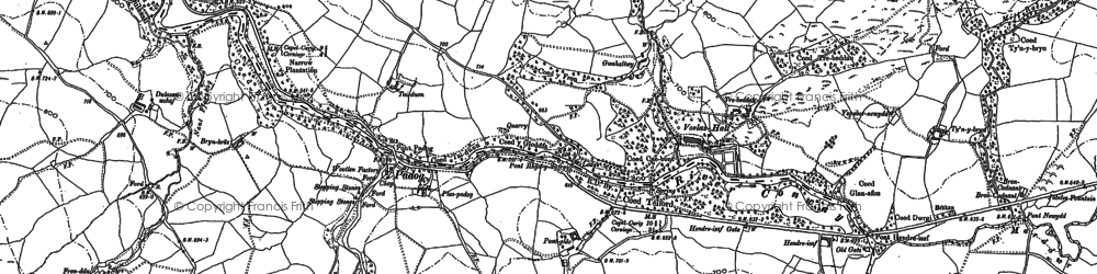 Old map of Bryn Eithin in 1899