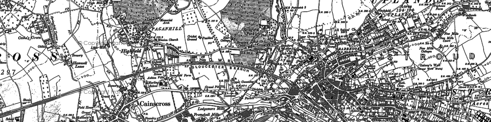 Old map of Paganhill in 1882