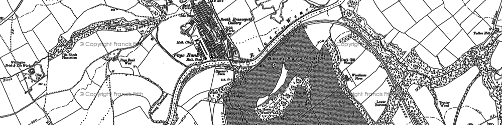 Old map of Page Bank in 1895