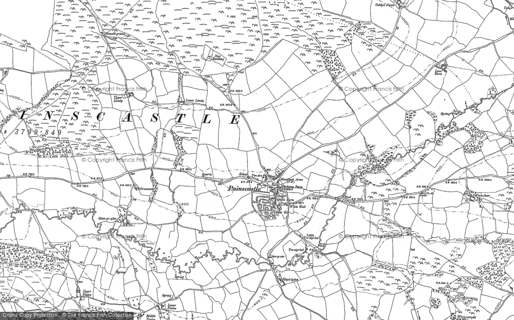Old Map of Historic Map covering Lundy in 1887