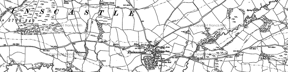 Old map of Llanbedr in 1887