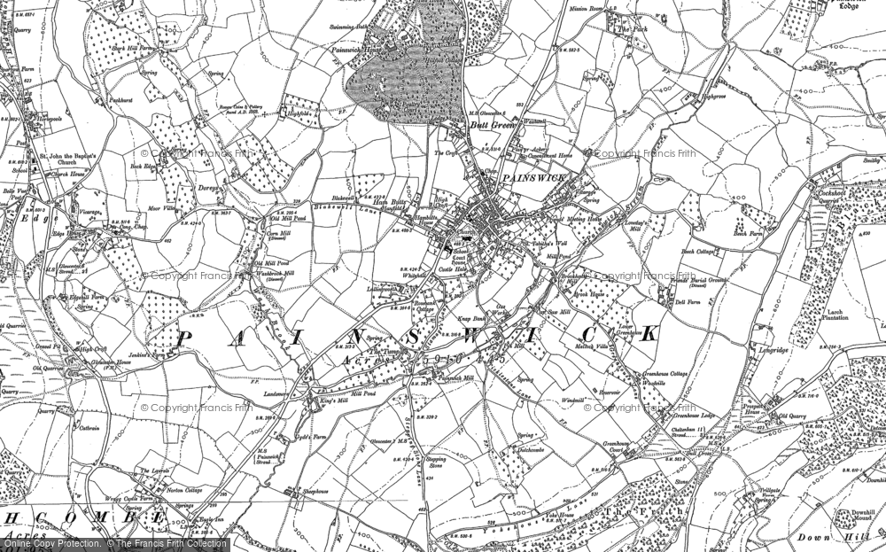 Old Map of Painswick, 1882 in 1882