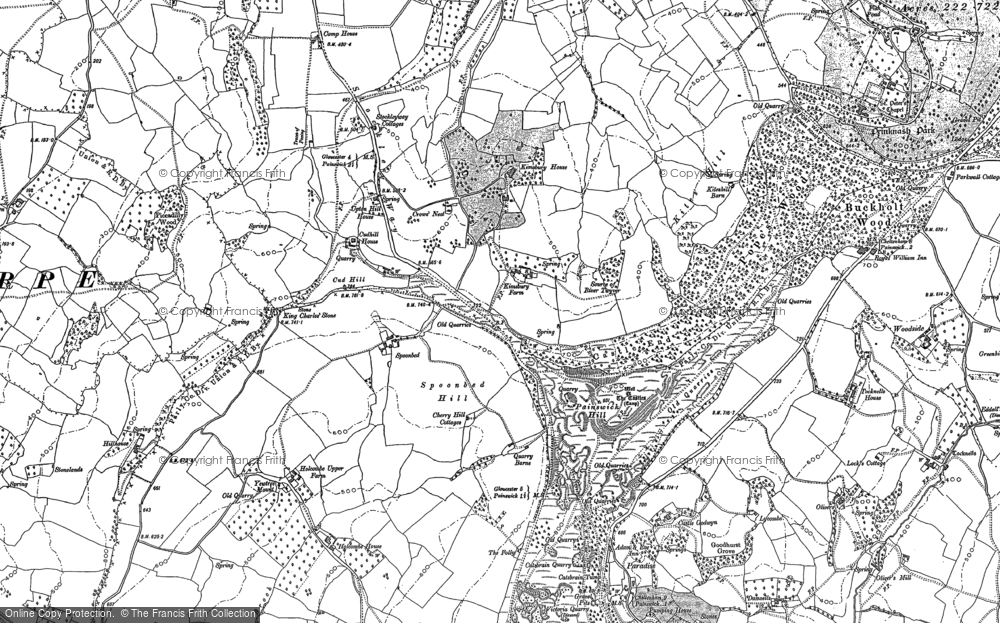 Old Map of Painswick Beacon, 1882 - 1883 in 1882